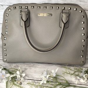 Michael Kors Gray Studded Crossbody Tote